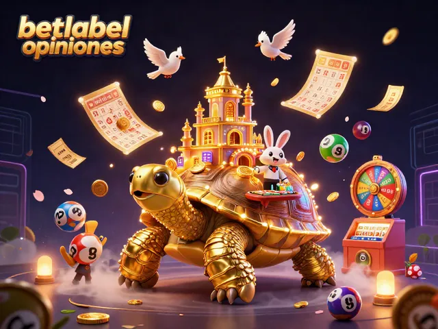 Experience vibrant gaming excitement at Betlabel with dynamic illustrations of casino fun and golden coins.
